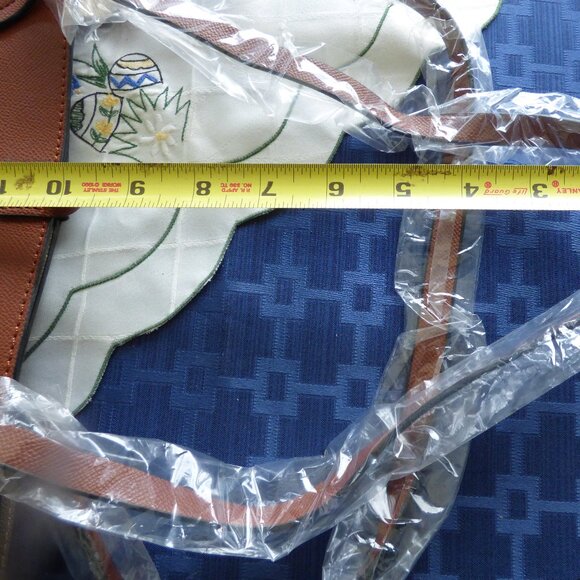 ROAMAN'S BROWN FAUX LEATHER HANDBAG TOTE ON OR OFF SHOULDER WEAR BEACH SHOPPING - Picture 8 of 8